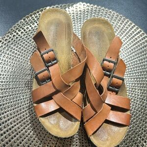 Leather cork sandals, still in very good condition